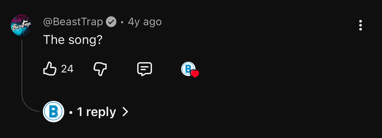 YouTube viewer asking for song name