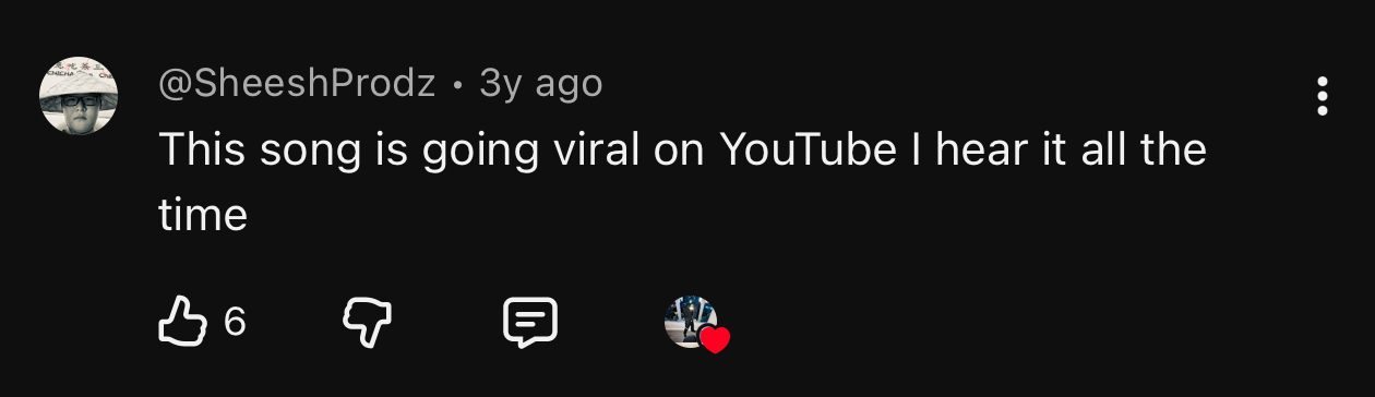 Artist page fan comment