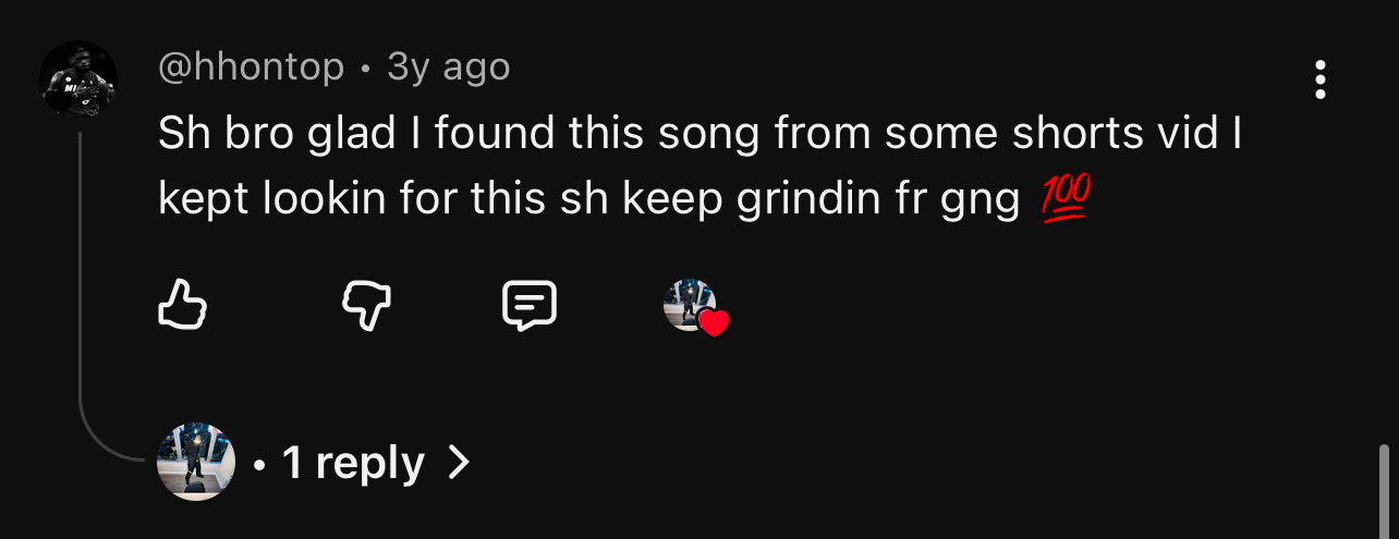 Artist page fan loving the song