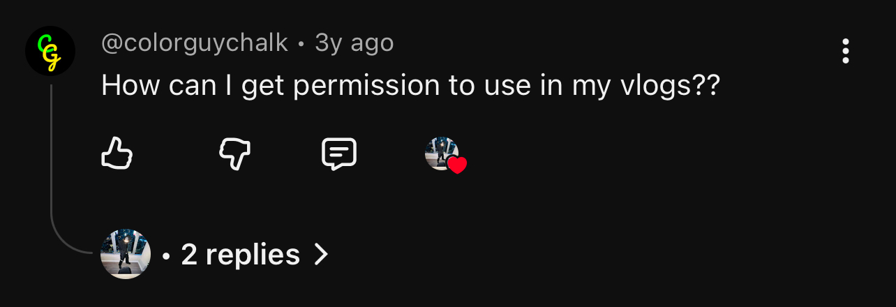 Artist page fan reaction
